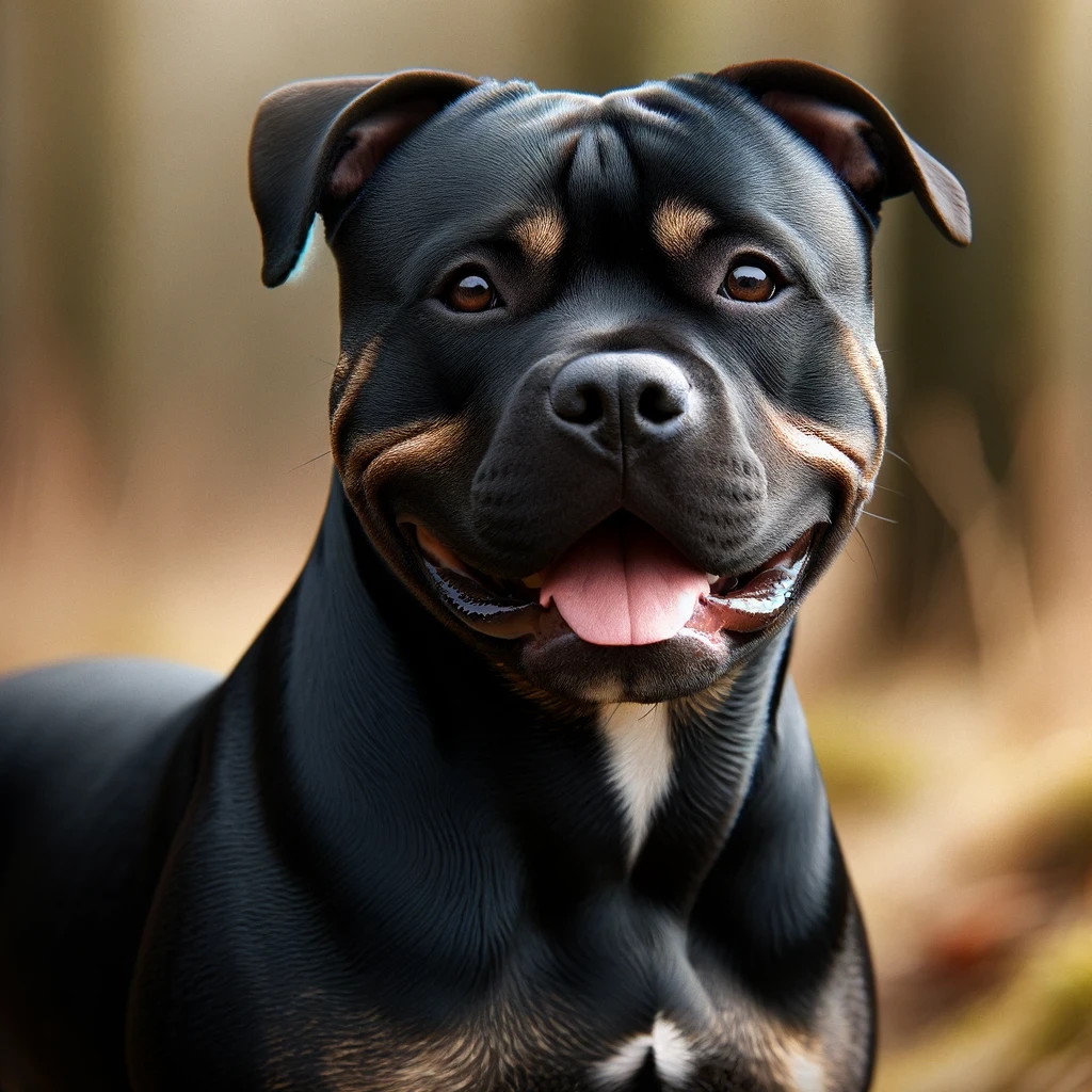 Americký stafordšírsky teriér je stredne veľké plemeno. 