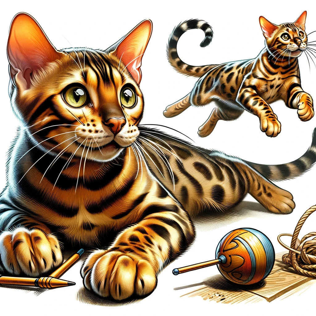 Bengálske mačky sú známe svojou energickou a dobrodružnou povahou. 