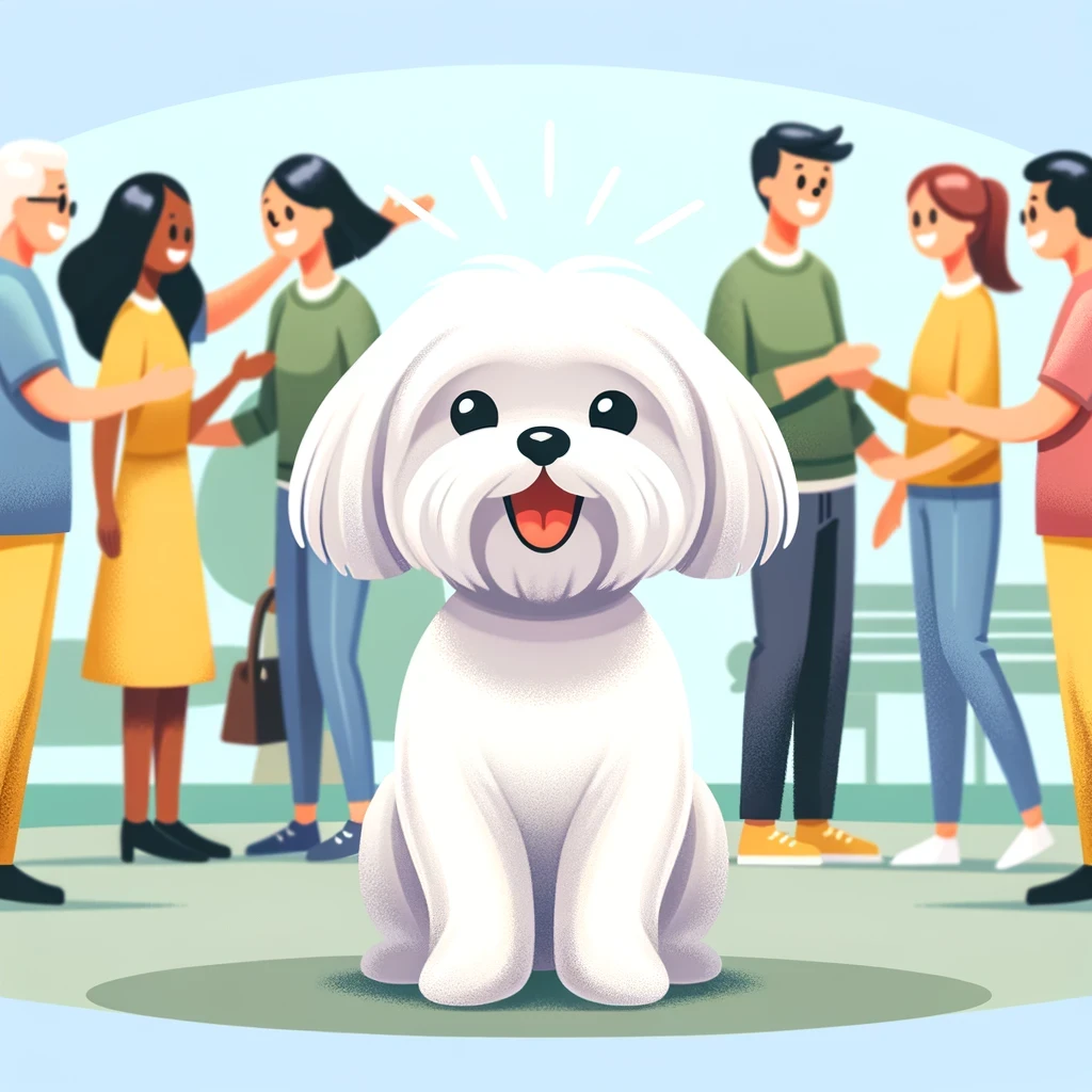 Maltéz je obyčajne veľmi priateľský a milujúci, nielen voči svojej rodine, ale aj k cudzím ľuďom. 