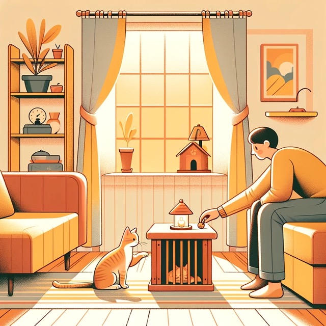 Odmieňajte mačku, keď sa prejavuje odvaha alebo zvedavosť voči novej zmene, aby sa posilnili pozitívne asociácie.