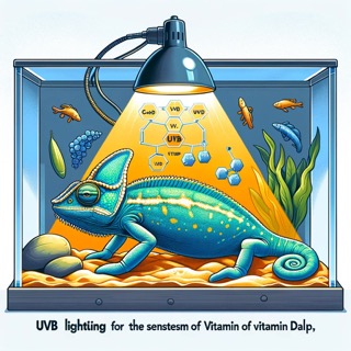 Chameleóni potrebujú UVB svetlo na správnu syntézu vitamínu D3, ktorý je nevyhnutný pre správnu absorpciu vápnika a udržanie kostného zdravia. 