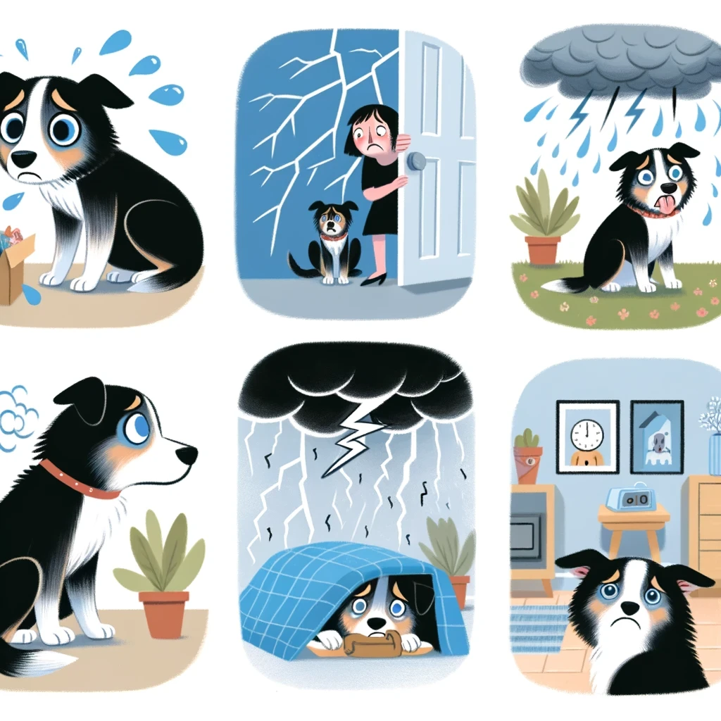 Psi môžu zažívať úzkosť z rôznych dôvodov, vrátane oddelenia od majiteľa, fóbie z hlasných zvukov ako sú búrky alebo ohňostroje, a dokonca aj zmeny v domácom prostredí. 