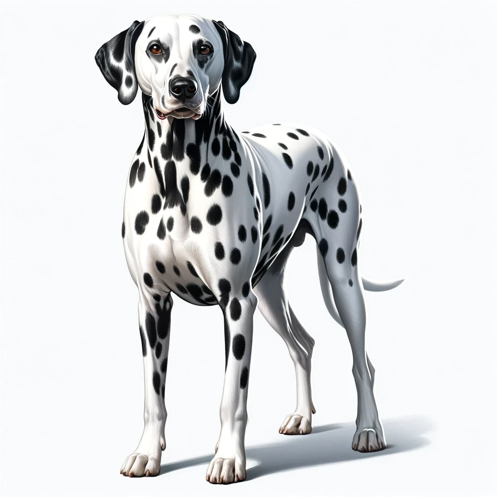 Dalmatínec je známy svojou jedinečnou čierno-bielou bodkovanou srsťou. 