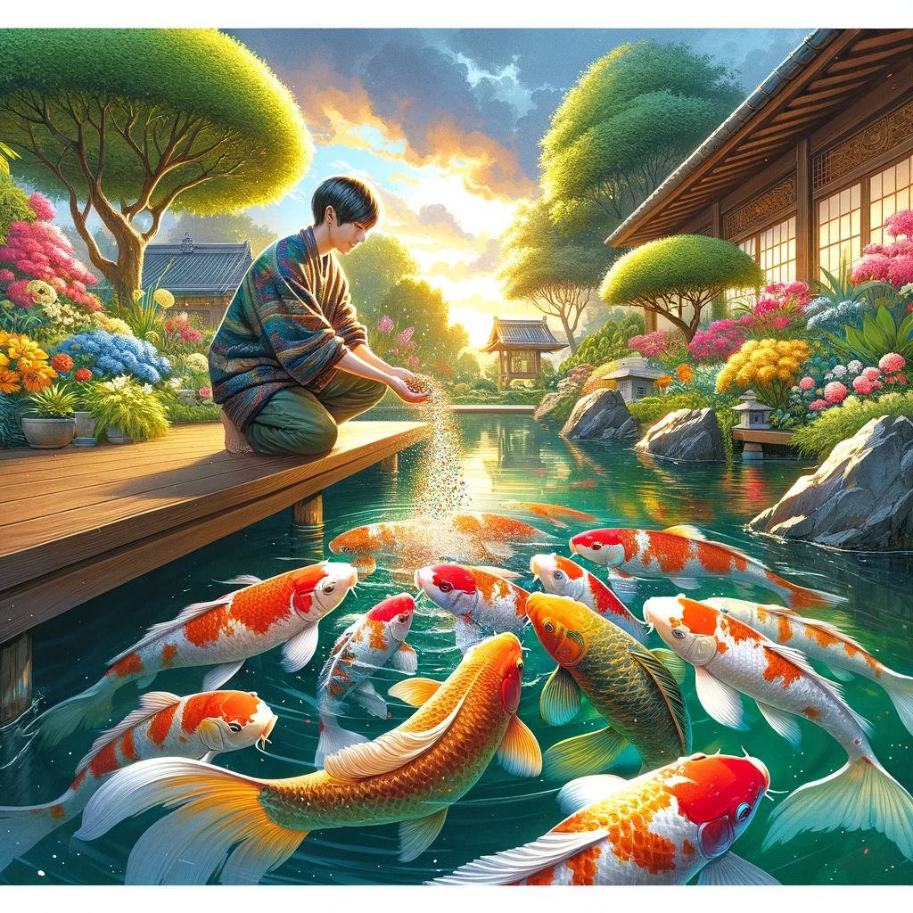 Koi kapre vyžadujú vyváženú diétu obsahujúcu bielkoviny, sacharidy, tuky, vitamíny a minerály.