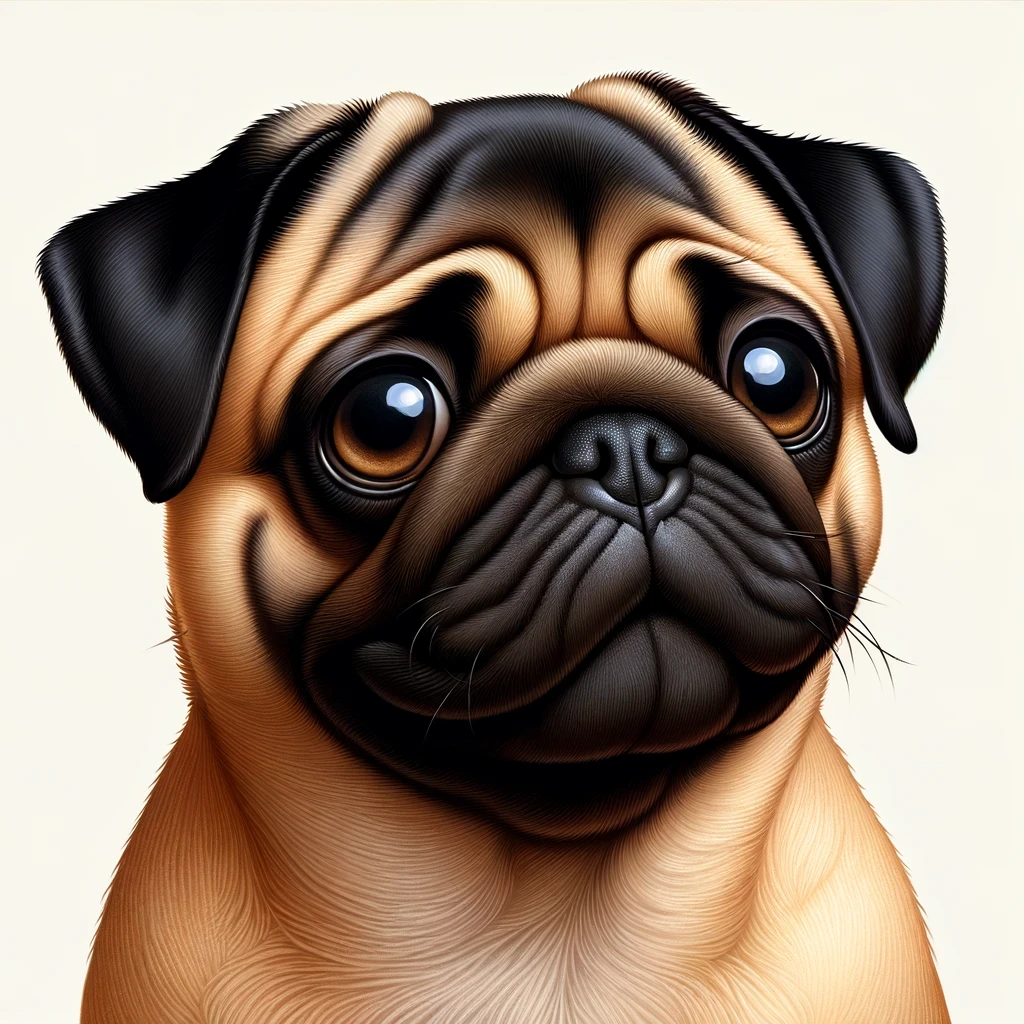 Mops je malý pes s krátkou srsťou, charakteristickou plochou tvárou a veľkými okrúhlymi očami. 