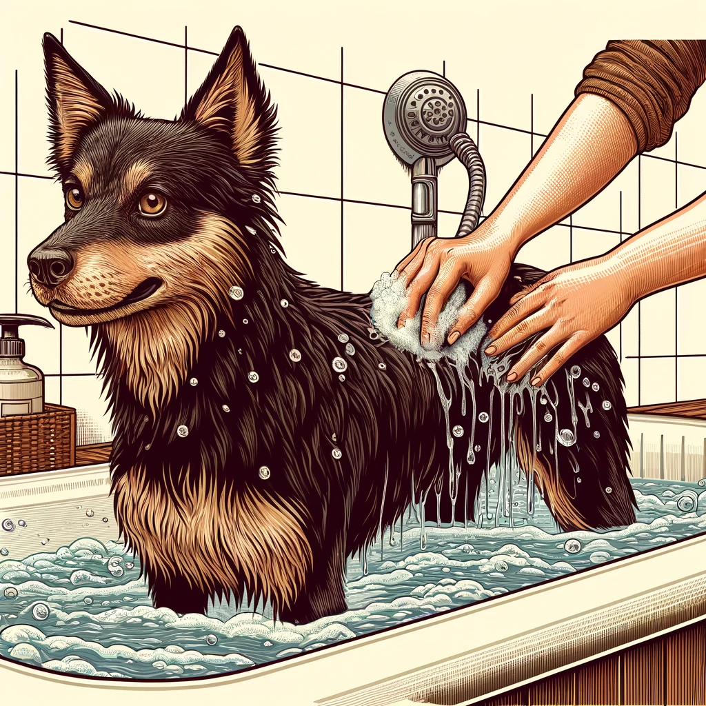 Kelpiu nie je potrebné kúpať často, iba v prípade, že je srsť viditeľne znečistená.