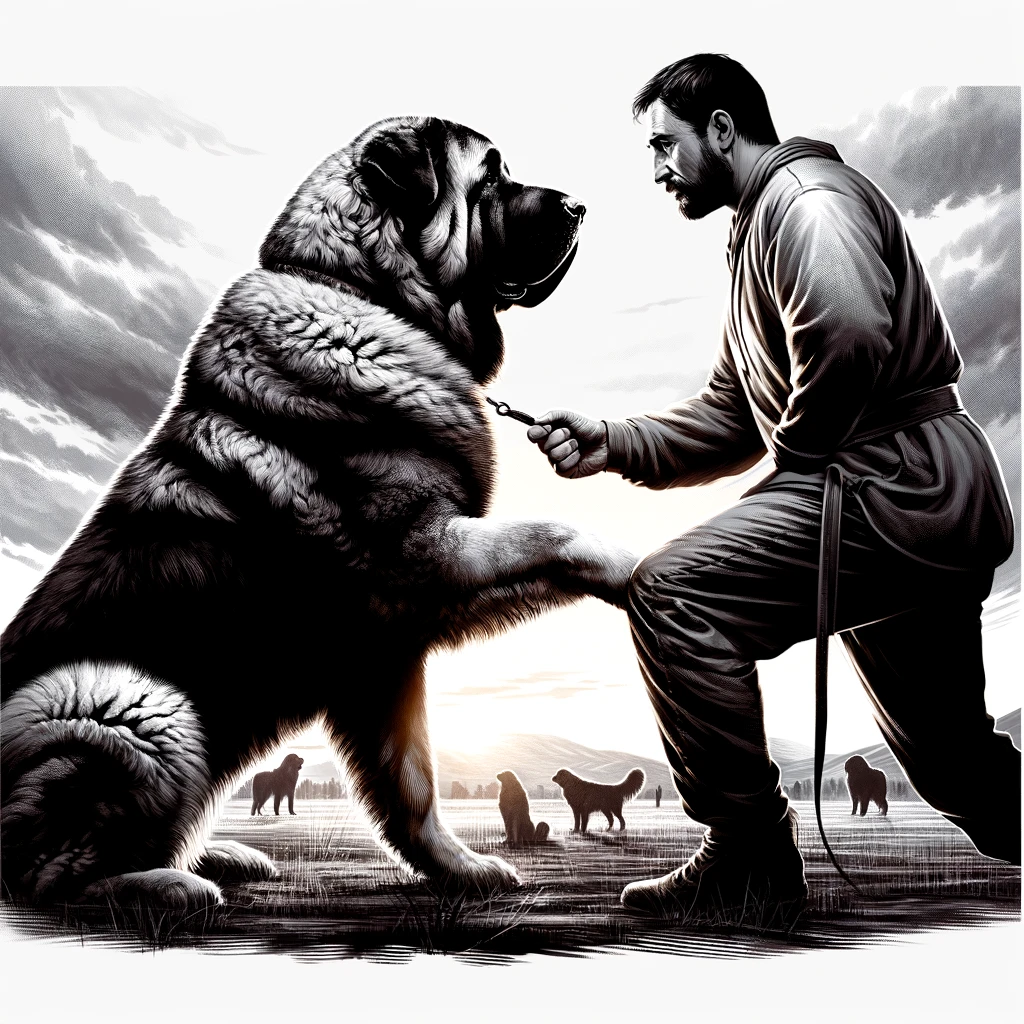 Ázijský ovčiak musí rešpektovať svojho majiteľa ako lídra svorky, inak môže prevziať túto rolu sám.