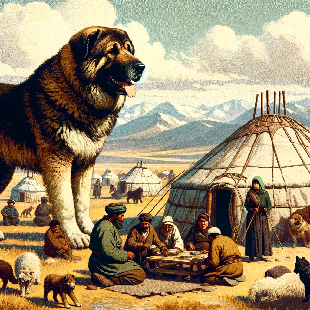 Historický význam ázijského ovčiaka je úzko spätý s nomádskym spôsobom života obyvateľov Strednej Ázie. 