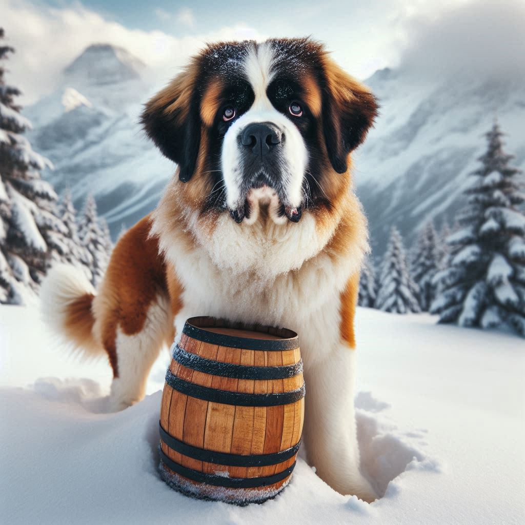 Svätobernardský pes je impozantný pes, ktorý okamžite upúta pozornosť svojou veľkosťou a mohutnou postavou. 