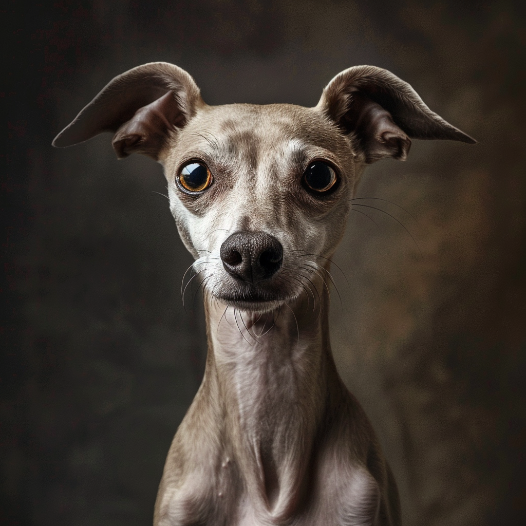 Taliansky chrt je najmenší z chrtov, s kohútikovou výškou od 32 do 38 cm.