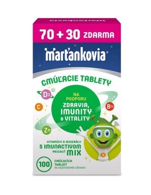 WALMARK Marťankovia s Imunactivom 70+30 cmúľacích tabliet zadarmo - 3+1
