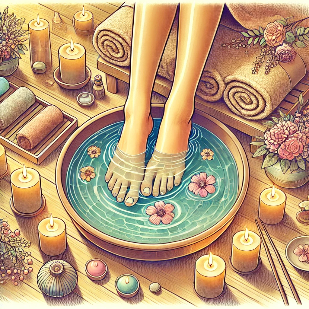 Kúpeľ nôh s octom