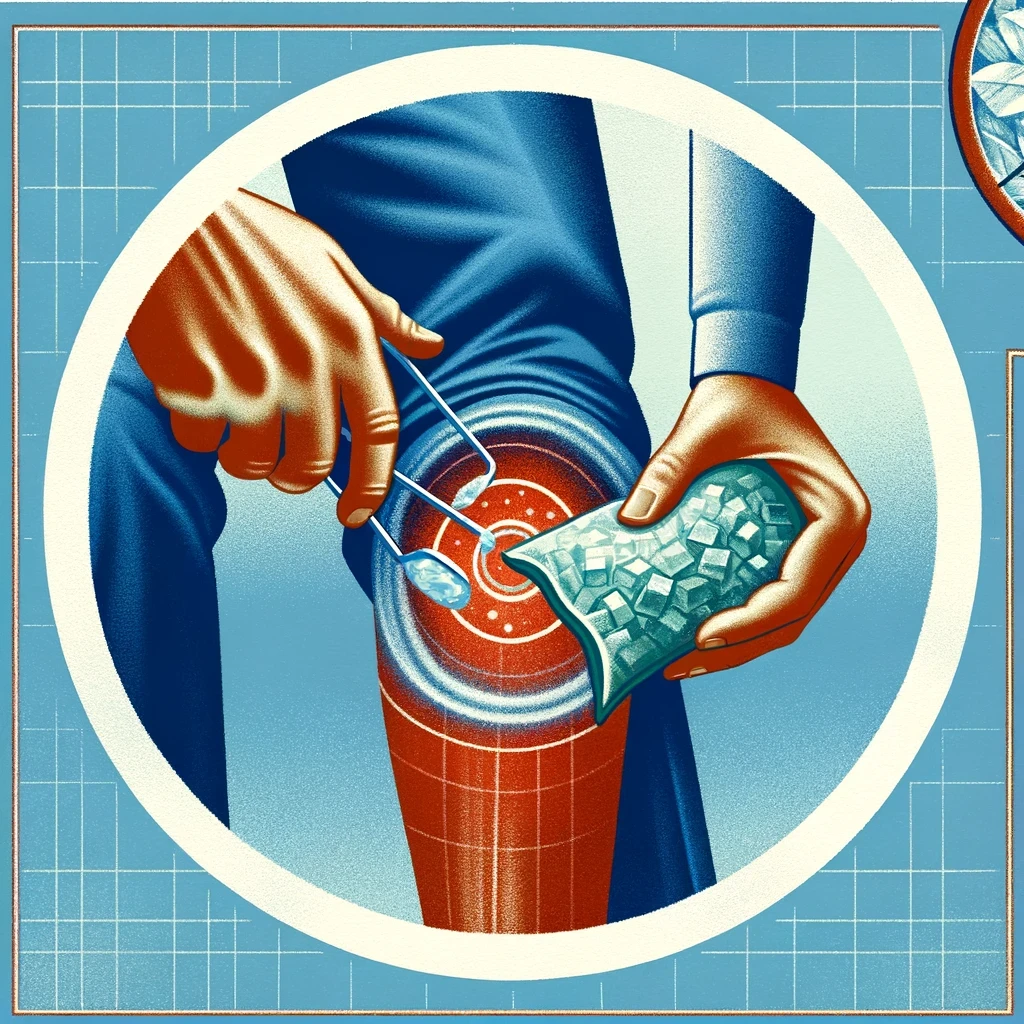 Aplikácia chladných obkladov na postihnutú oblasť môže pomôcť zmierniť opuch a bolesť.