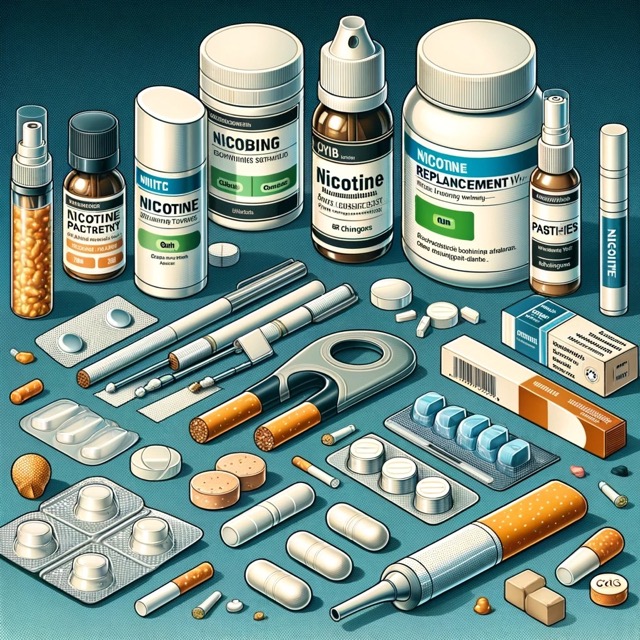 nikotínové žuvačky, pastilky, náplaste alebo spreje, poskytujú kontrolované dávky nikotínu bez škodlivých účinkov tabakového dymu.