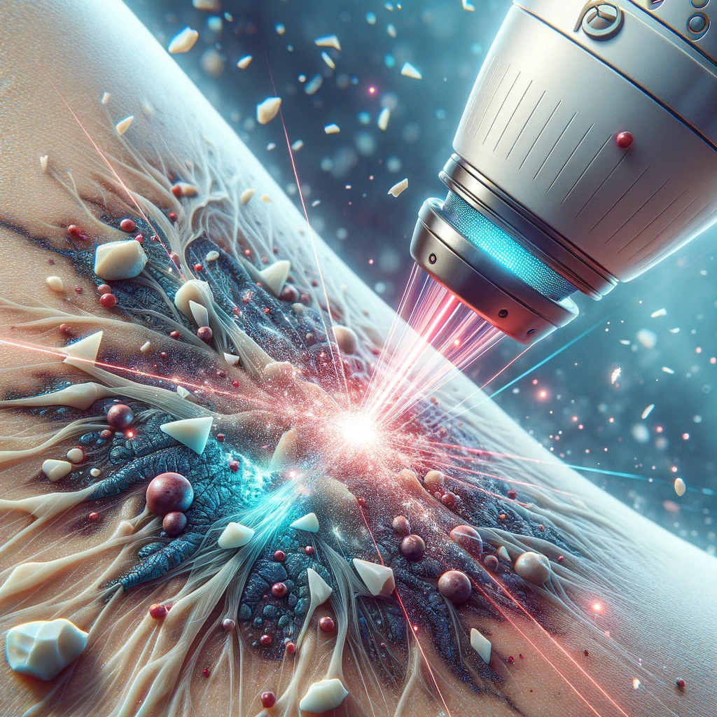 Laserové odstránenie využíva intenzívne svetelné pulzy na rozbitie atramentu v koži, ktorý je potom odstránený prirodzenými procesmi tela.