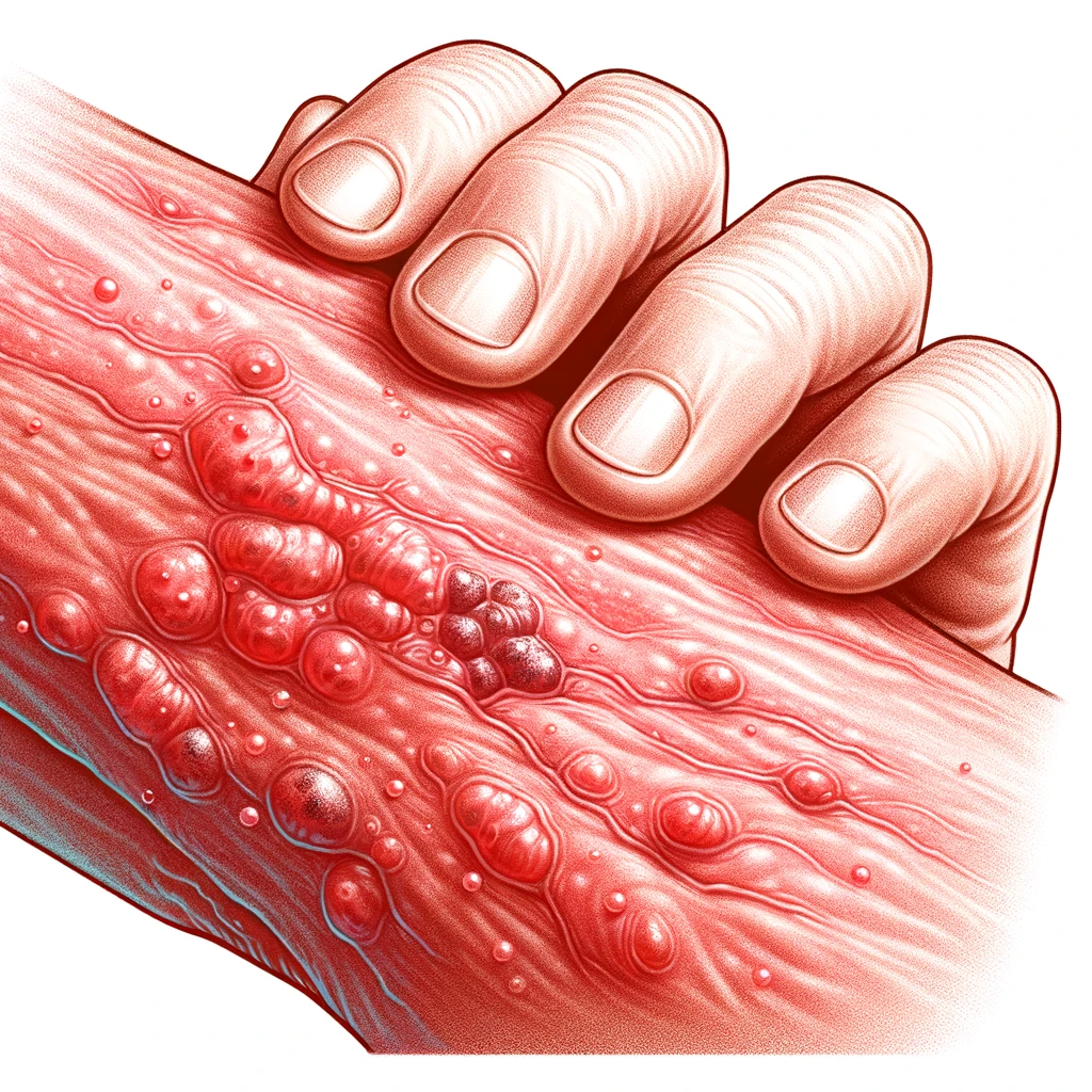 Začervenanie a podráždenie