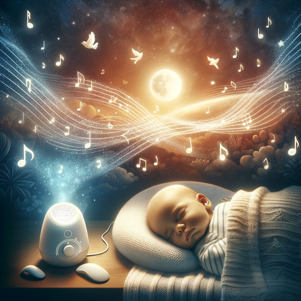 Použitie bieleho šumu alebo pokojnej hudby môže tiež pomôcť upokojiť bábätko.