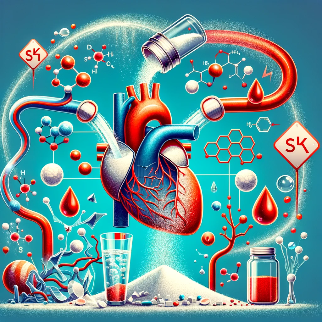 Vysoký príjem soli je spojený so zvýšením krvného tlaku, pretože sodík zadržiava vodu v tele, čo môže zvýšiť objem krvi a tým aj tlak na steny artérií.