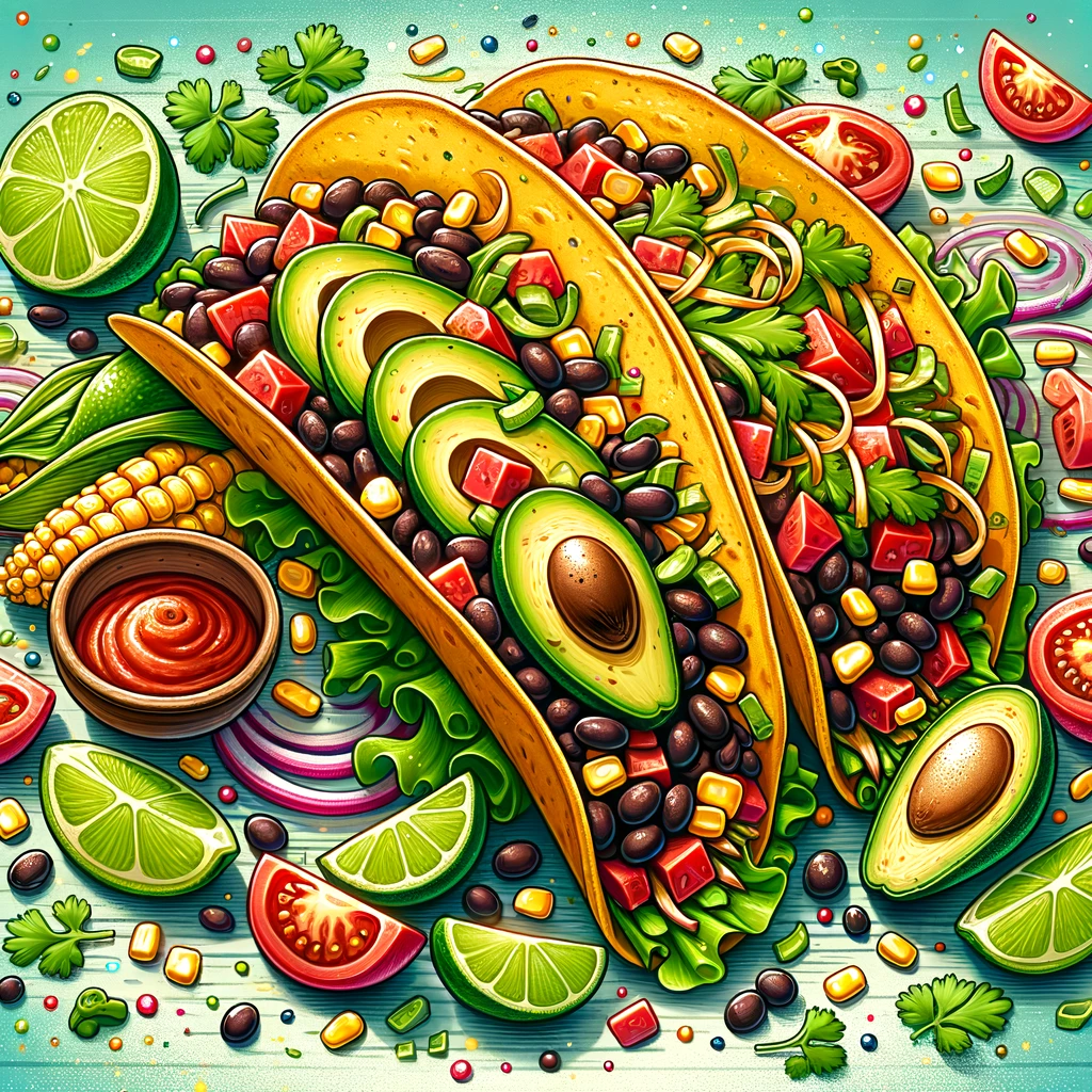 Vegánske tacos s avokádom