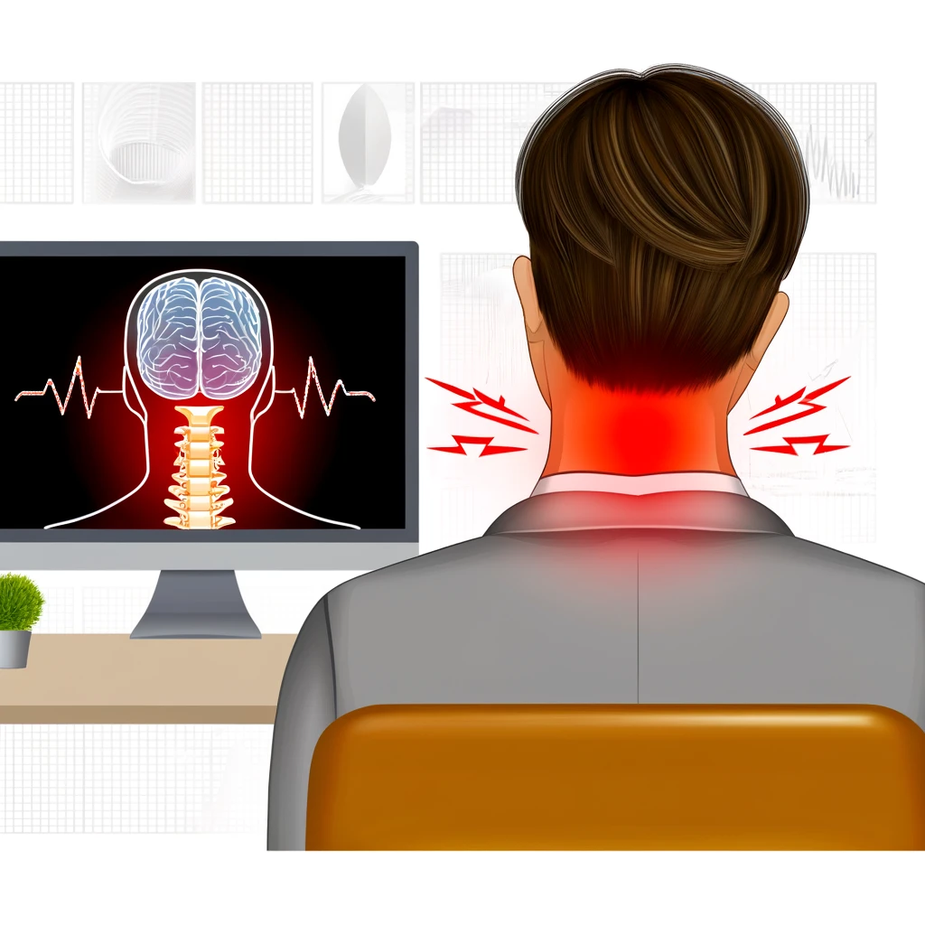  Táto bolesť môže byť tupá, pulzujúca, pichajúca alebo palčivá a často je sprevádzaná stuhnutím alebo napätím v krku a ramenách.